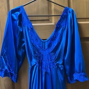 Royal Blue Olga Vintage Sleep Gown
